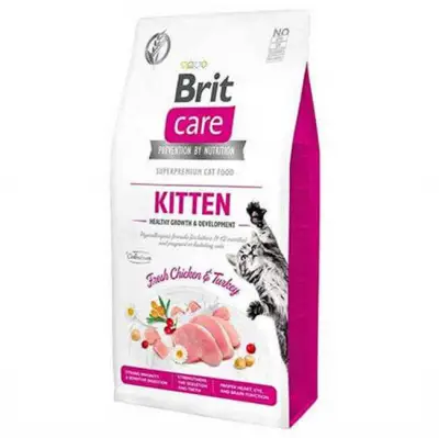 Brit Care Kitten Tavuk ve Hindi Etli Tahılsız Yavru Kedi Maması 2kg