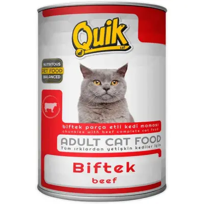 Quik Biftekli Kedi Konservesi 415 gr