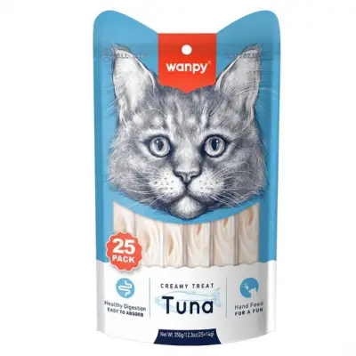 WANPYWanpy Ton Balıklı 25*14 gr Krema Kedi Ödülü